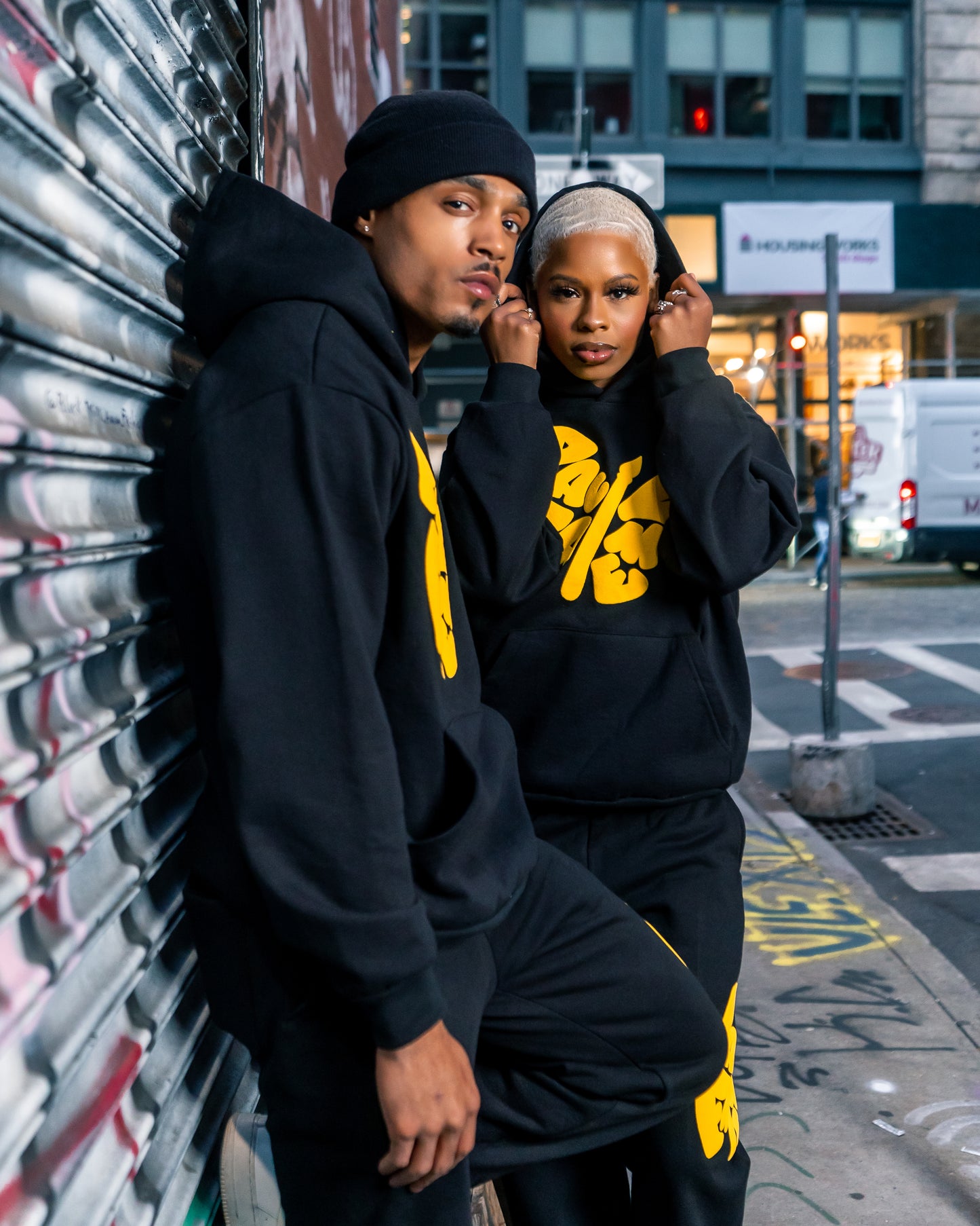 PAULOFAME Logo Sweatsuit (Black/Yellow)
